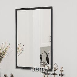 120 x 76cm Extra Large Wall Mirror Full Length Mirror Black for Bedroom Bathroom