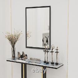 120 x 76cm Extra Large Wall Mirror Full Length Mirror Black for Bedroom Bathroom