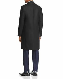$1450 Theory Men'S Manroe Blue Traceable Melton Wool Peacoat Overcoat Topcoat L