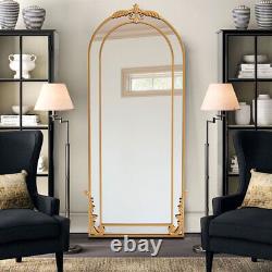 180cm Full Length Large Rustic Metal Arched Wall Mirror Garden In/Outdoor Décor