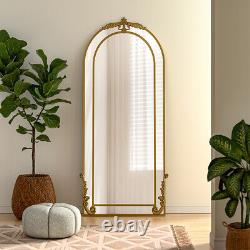 180x80cm Large Gold Full Length Wall Mounted Arched Mirror Leaner Floor Mirror