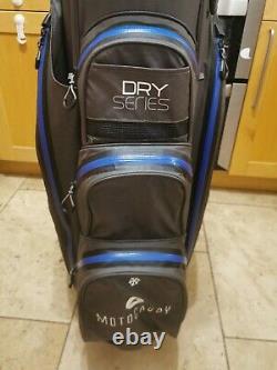 2020 MOTOCADDY DRY SERIES CART BAG 14 Way full length Grey/Blue excellent