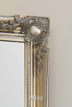 5Ft6 X 1Ft6 Large Silver Full Length Classic Ornate Decorative Cheval Mirror