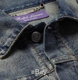 $795 Ralph Lauren Purple Label Italy Mens Perry Denim Jean Trucker Jacket NWT