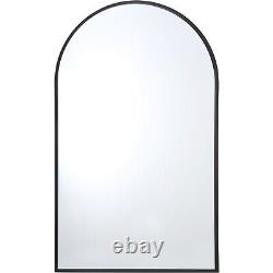 ARCUS FULL LENGTH ARCHED BLACK LARGE METAL MIRROR 180 x 90cm