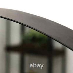 ARCUS FULL LENGTH ARCHED BLACK LARGE METAL MIRROR 180 x 90cm