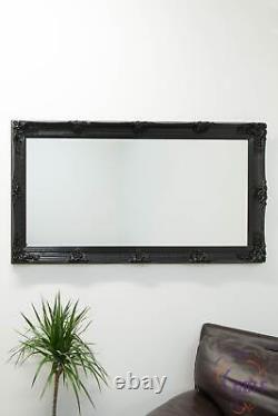 Abbey Large Black Vintage Style Mirror Full Length 5Ft5 x 2Ft7