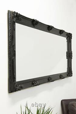 Abbey Large Black Vintage Style Mirror Full Length 5Ft5 x 2Ft7 165 x 79cm