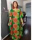 African Stone Embellished Full-length Luxury Kaftan Ankara Dress. Medium & Large