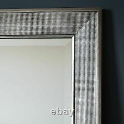 Ainsworth Large Silver Art Deco Full Length Leaner floor Wall Mirror 60 x 26