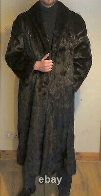 Amazing Men's Full Length Real Mink Fur Coat