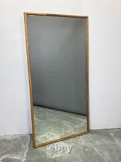 Antique Large Oak Full Length Freestanding Shop Tailors Mirror Art Studio
