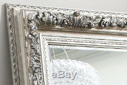 Antwerp X Large Silver shabby chic Full Length Wall Hung Floor Mirror 70 x 37