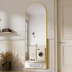 Arch Mirror Full Length, Large Free Standing 52 X 161 Cm, Gold