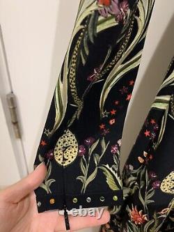 Authentic Roberto Cavalli Floral Long Sleeve Maxi Dress