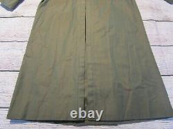 Authenticated Burberry Full Length Womens Trench Rain Coat Iridescent Army Green