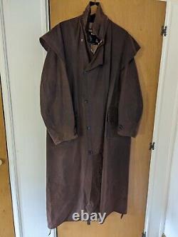 BARBOUR STOCKMAN full length wax coat size L