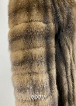 BARGUZIN Russian Sable Full Length Real Fur Coat Jacket Directional Sleeves