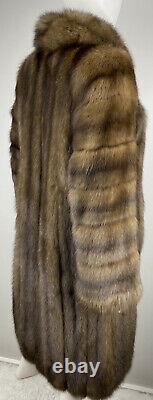BARGUZIN Russian Sable Full Length Real Fur Coat Jacket Directional Sleeves
