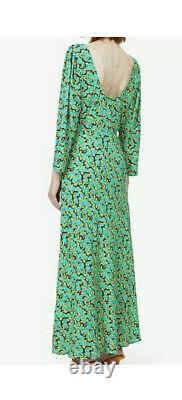 BNWT Green Floral Rixo Paola Maxi Dress Size Large UK 14 Spring Summer 2021 Sun
