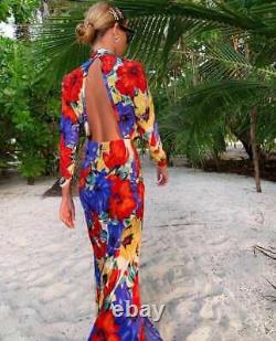 BNWT Rixo Lucy Diana Floral Silk Backless Dress XXS S L RRP£330