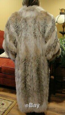 Beautiful Full Length Canadian Lynx Fur Coat Fits Med X- Large
