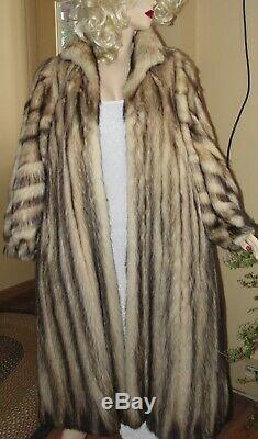 Beautiful Full Length Fitch German Sable Fur Coat Fits Med X- Large