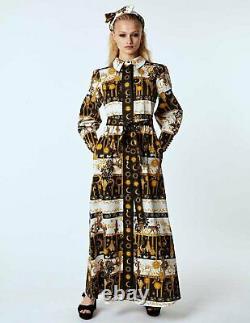 Beautiful HAYLEY MENZIES Animal Leopard Print Maxi Shirt Dress Size L BNWOT