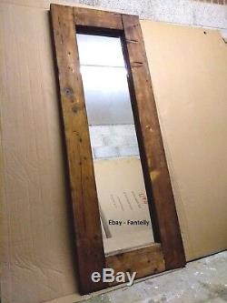 Beautiful Large Full Length Rustic Reclaimed Wood Floor Mirror 6ft x 2ft
