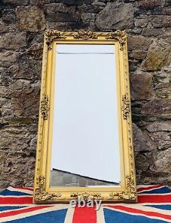 Beautiful Large Full length Regency Style Gilt Framed Bevelled Mirror