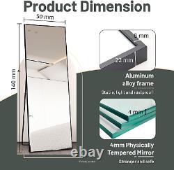 Beauty4U Full Length Mirror 140x50cm Free Standing, Hanging or Leaning, Large or