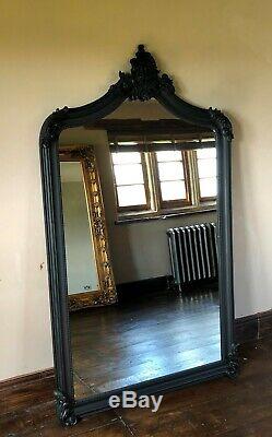 Black Large Full Length Ornate French Leaner Dressing Dress Wall Mirror