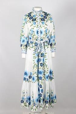 Borgo De Nor Floral Print Cotton Maxi Dress Uk 12