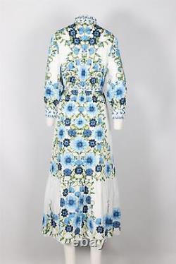 Borgo De Nor Floral Print Cotton Maxi Dress Uk 12