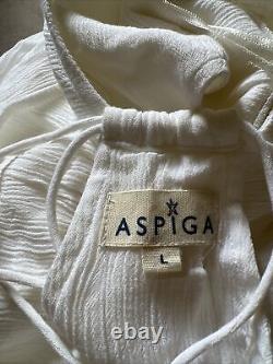 Brand New Aspiga White Lenu Maxi Dress L