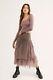 Brenda Knight For Free People Luxe Fairy Chiffon Slik Skirt Purple Size L