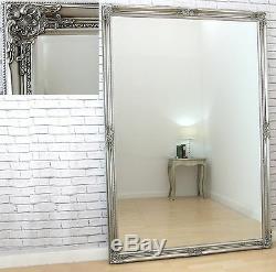 Bristol Extra Large Vintage Full Length Wall Leaner Mirror Antique Silver 72x48