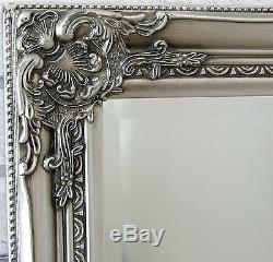 Bristol X Large Full Length Vintage Wall Leaner Mirror Antique Silver 183x122cm