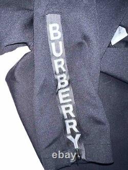 Burberry Full Length Fitted Leggings Ankle Zip Size Large Black