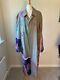 Burberry Ladies Full Length Trench Coat Mac With Unusual Quirky Pattern Size L