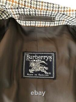 Burberry Men's Tweed Wool Trench Coat Medium/Large 38 / 48 R Immaculate