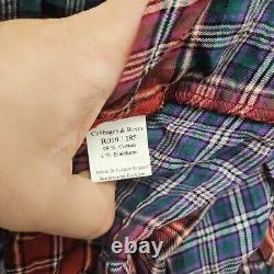 Cabbages And Roses Plaid Check 1/2 Button Up Pleated Smock Teacher Dress Large