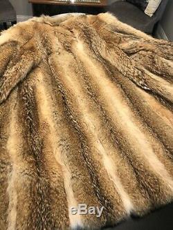 Canadian Coyote Fur Coat Full Length Great Condition Size Large