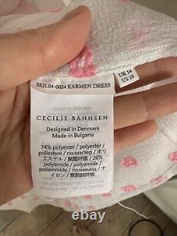 Cecilie Bahnsen Karmen Tie-Back Floral-Jacquard Cloqué Dress £1,195 new sz L