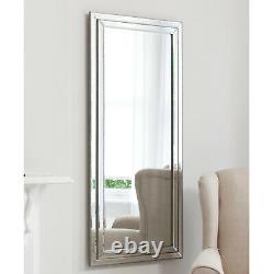 Chambery Large Stepped Bevelled Glass Full Length Leaner Wall Mirror 60 x 26