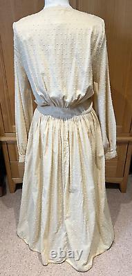 Chasing Unicorns Bohemian/Victorian Lace Trim Swiss Dot Long Dress Size L