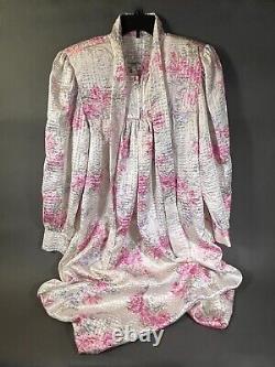 Christian Dior Loungewear Orchids Large Full-Length 1/4 zip Mint! Wrinkle Free