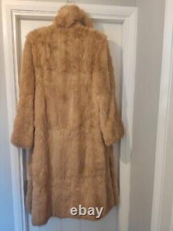 Cozy and Warm Soft Large Full Length Real Golden Sable Fur Coat / Jacket