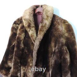 Crandell Furs Full Length Vintage Demi Buff Mink Coat Pristine Large Brown 60s