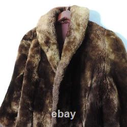 Crandell Furs Full Length Vintage Demi Buff Mink Coat Pristine Large Brown 60s